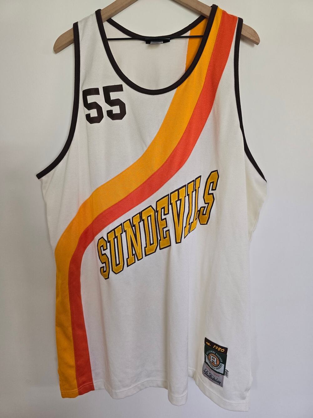 Vintage Rucker Sun Devils #55 Jersey Stall & Dean Size 56 | 2XL Retro